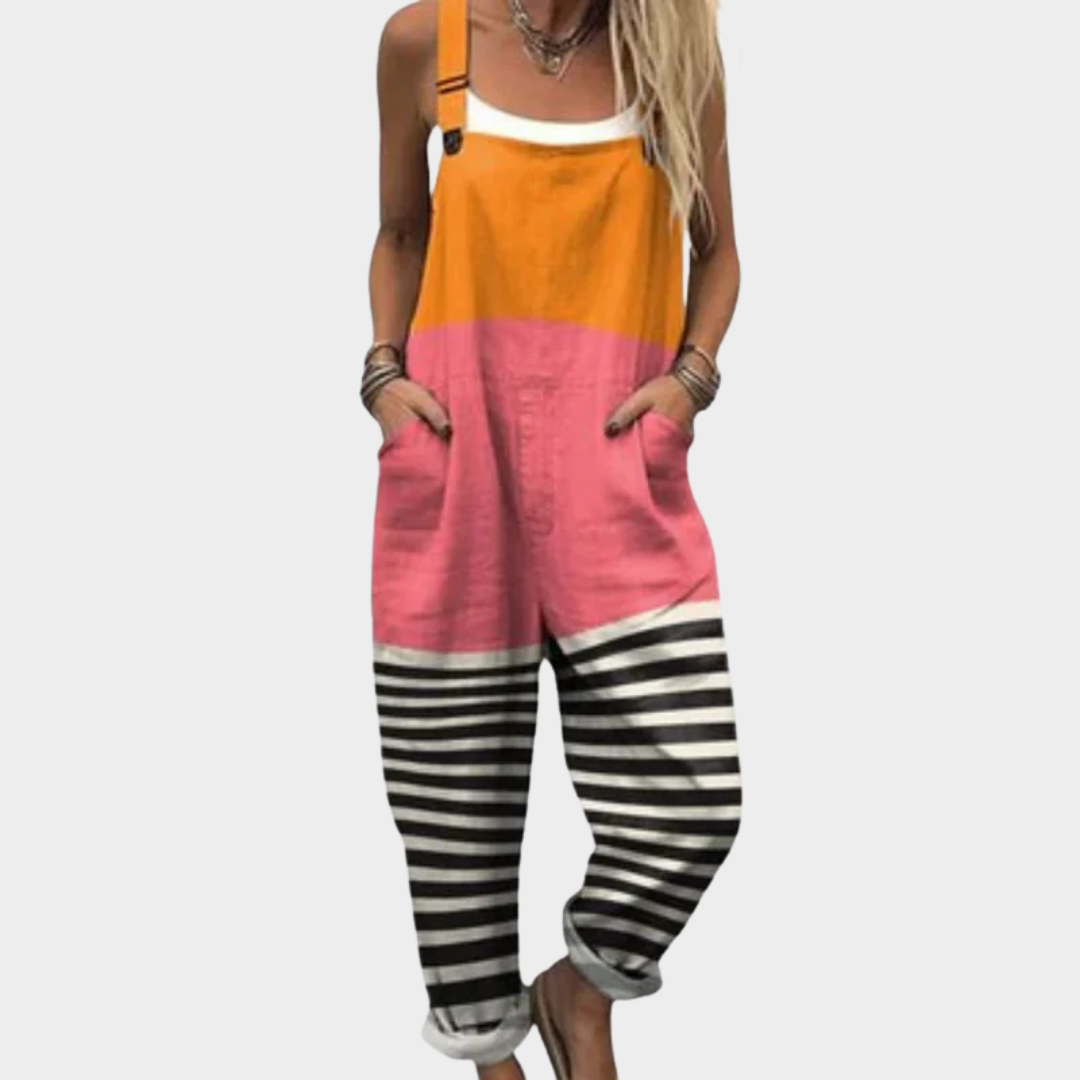 Comfortable printed overalls