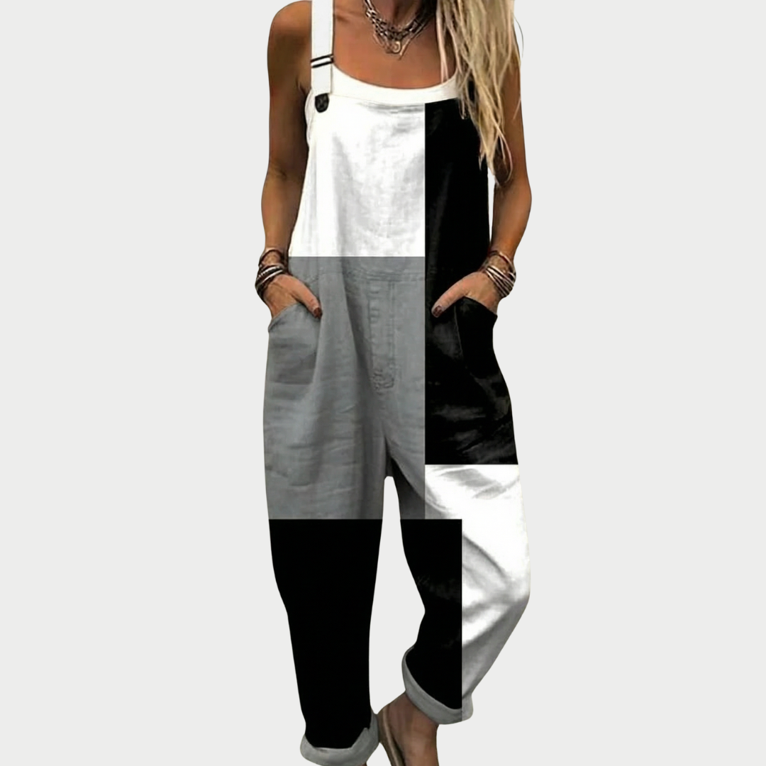 Comfortable printed overalls