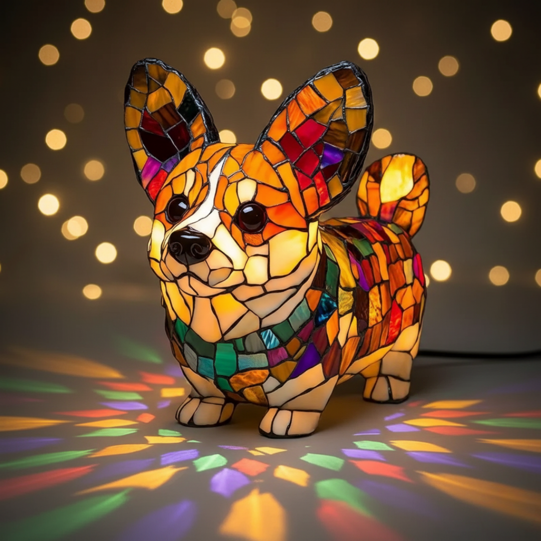 Limoges Porzellan Feinstes 24K Vergoldung Handbemalt Corgi Figur Premium Dekor Exklusive Sammler Edition