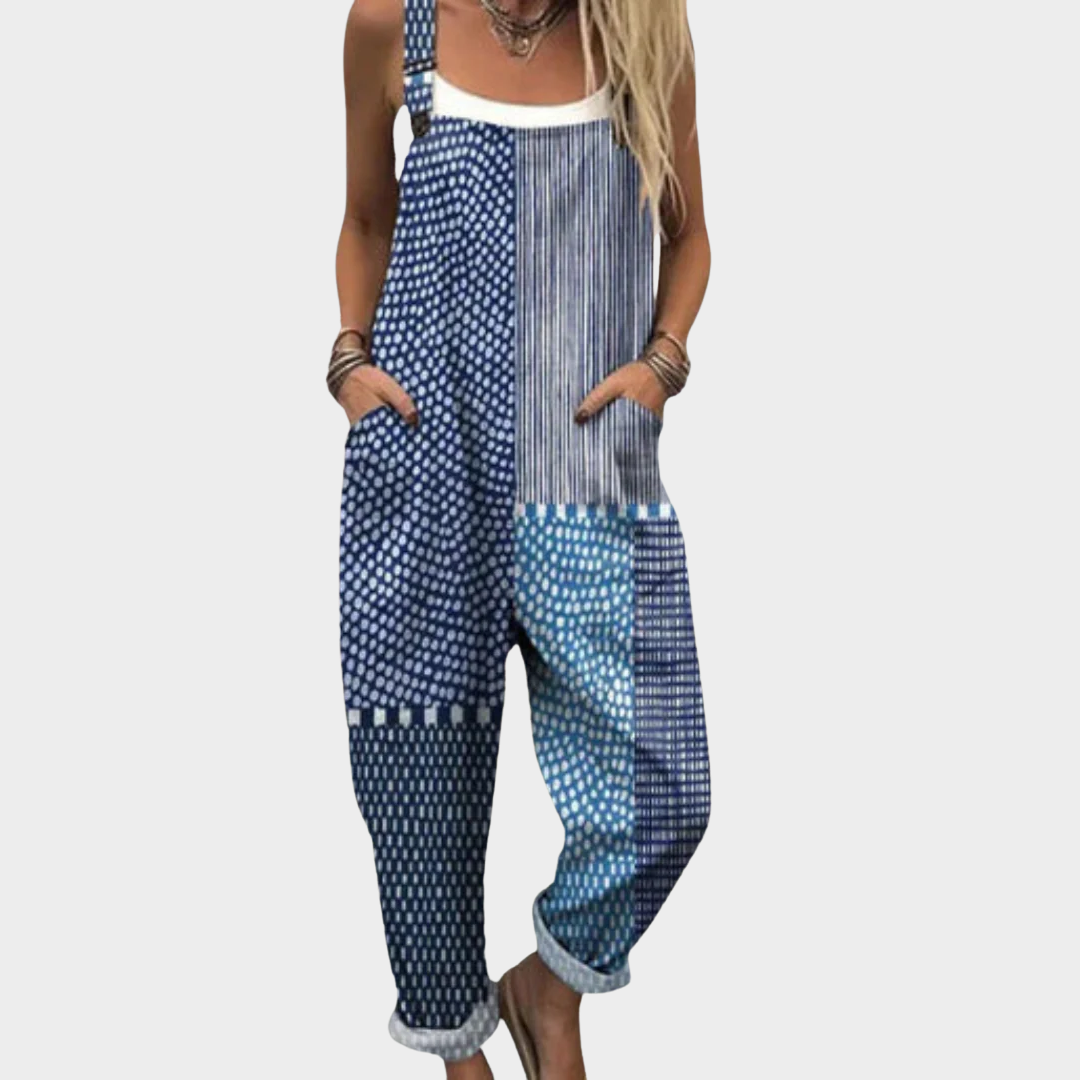 Comfortable printed overalls