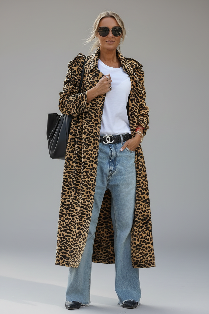 Midi Leopard Coat