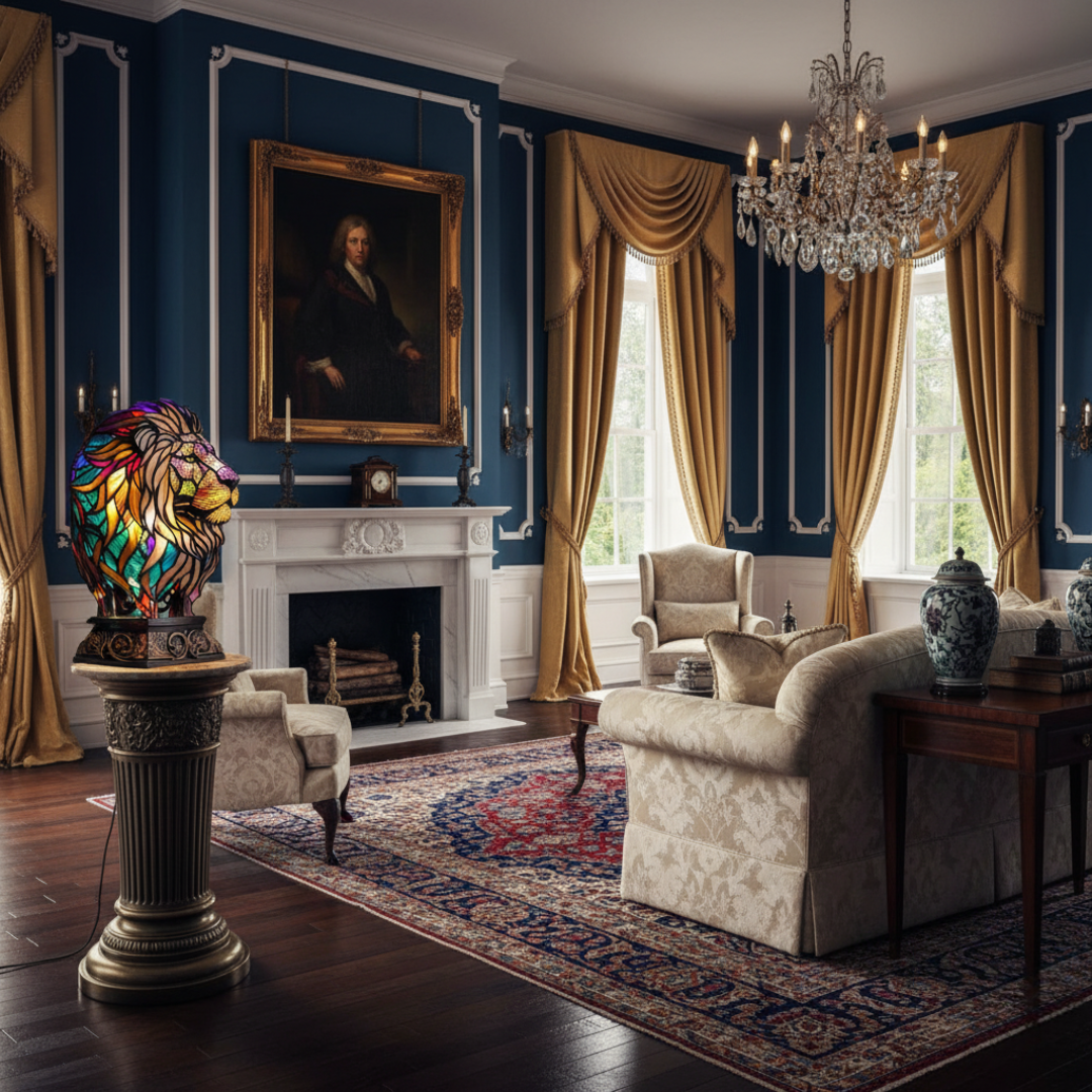 Muranoglas Venedig Platin Lampe Exquisit