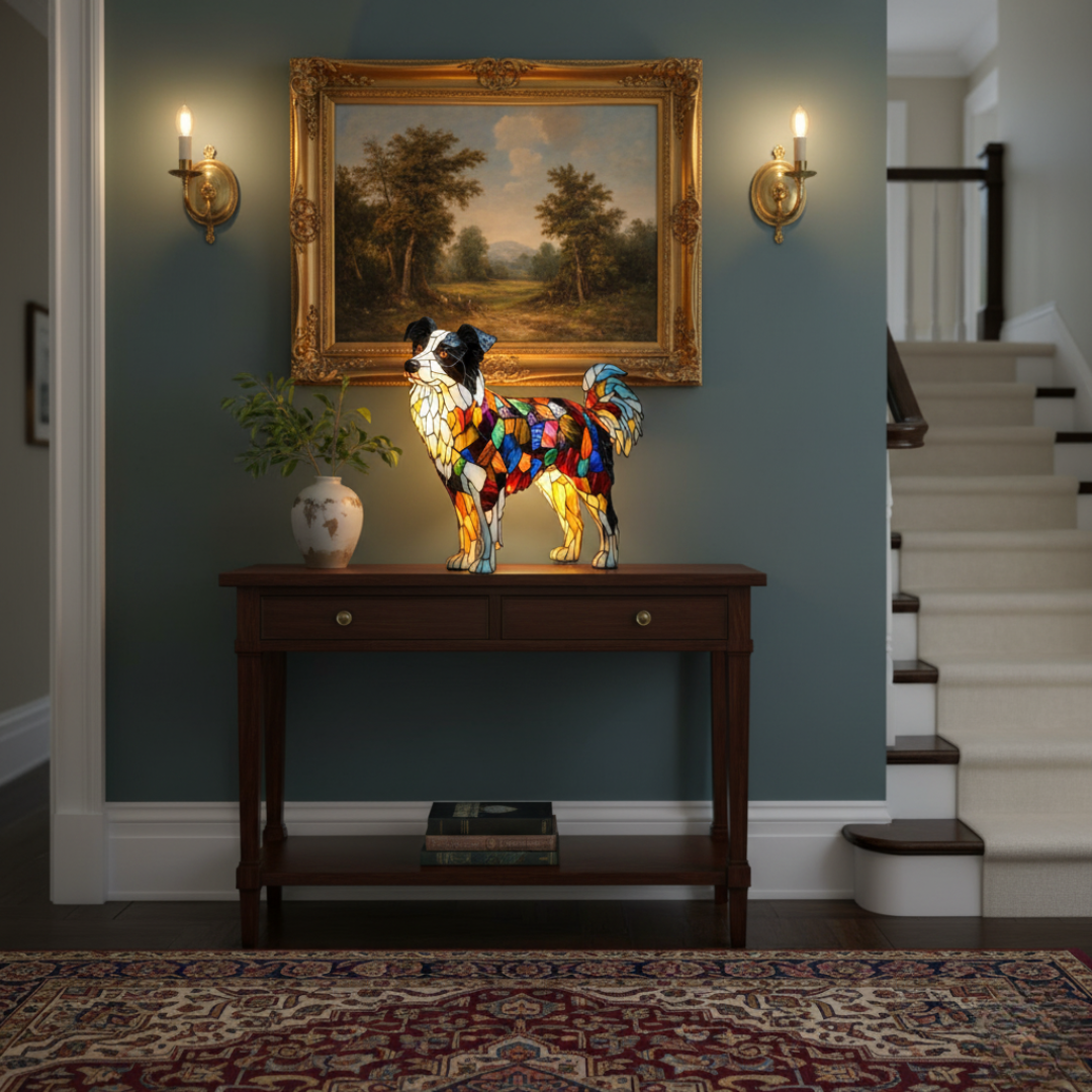 Meissen Porzellan Limitierte Border Collie Figur Handbemalt Von Diana Hergestellt In Deutschland Mit Goldakzenten