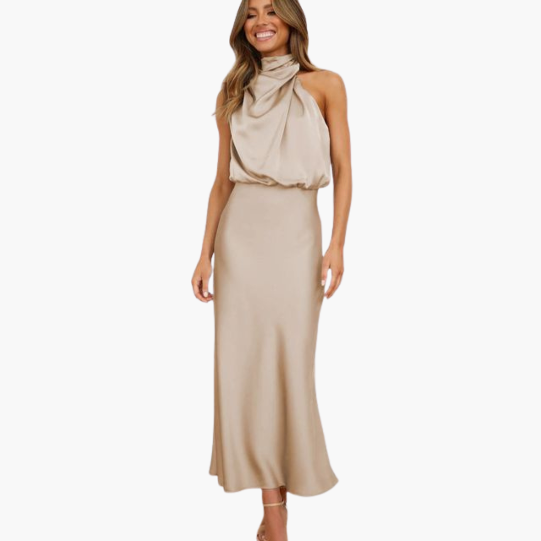 Lydia – Chic Halter Neck Glamour