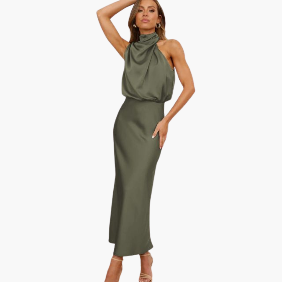 Lydia – Chic Halter Neck Glamour
