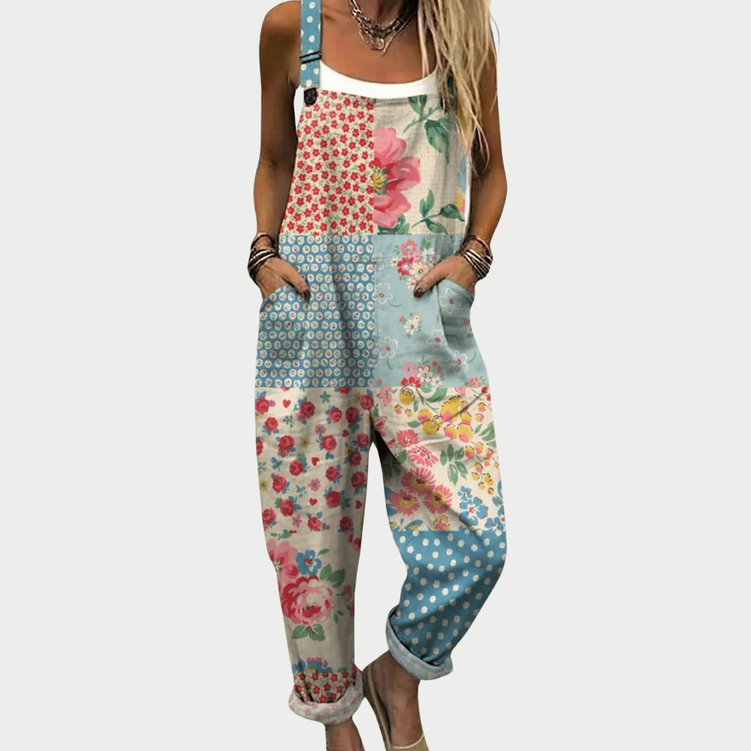 Comfortable printed overalls