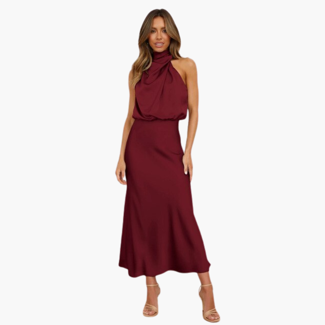 Lydia – Chic Halter Neck Glamour
