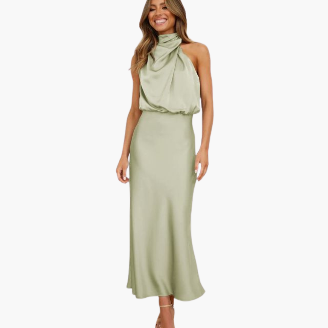 Lydia – Chic Halter Neck Glamour