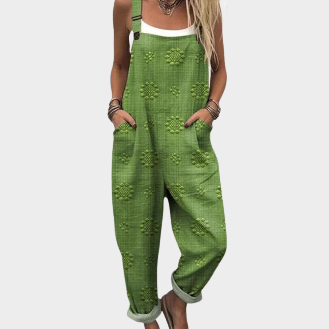 Comfortable printed overalls