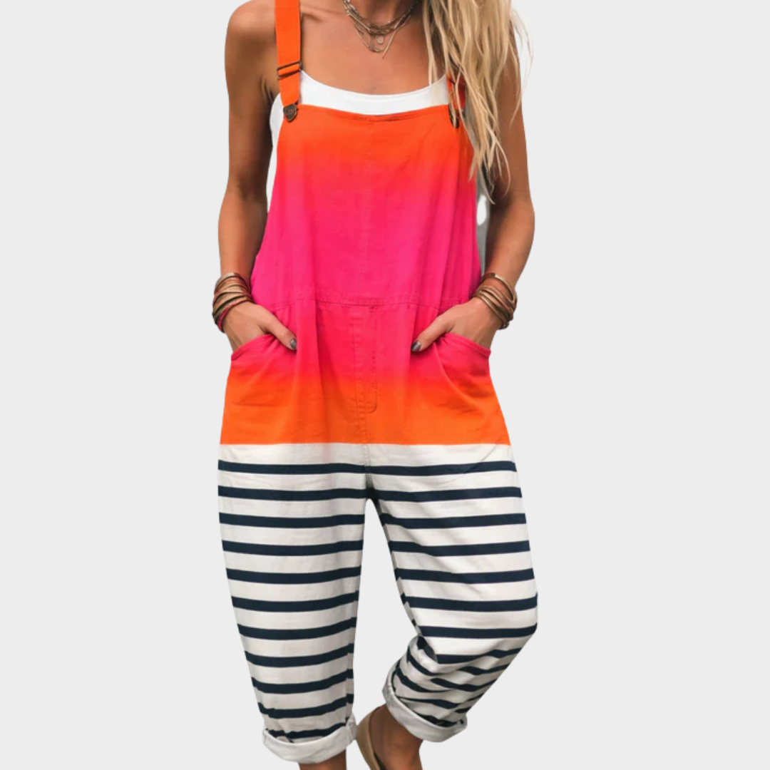 Comfortable printed overalls